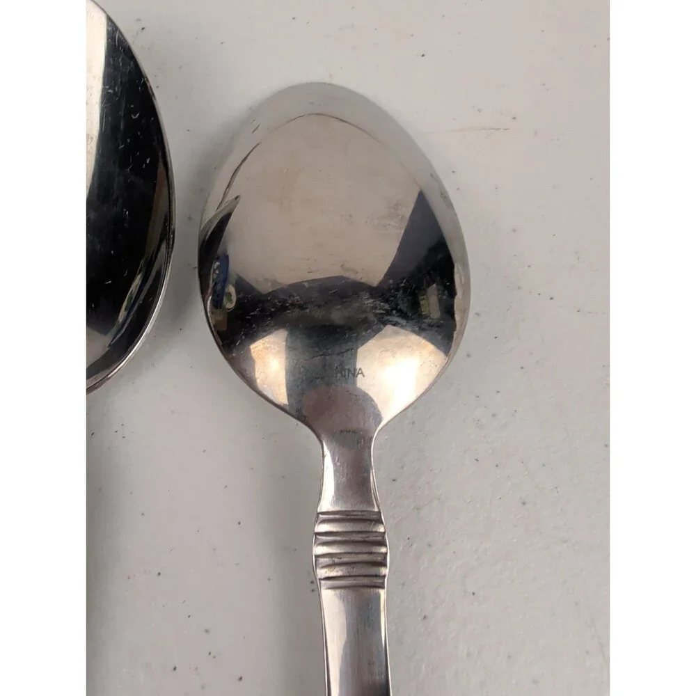 Oneida Banbury Stainless Flatware Lot Of 3 Large Serving Spoons 8.5